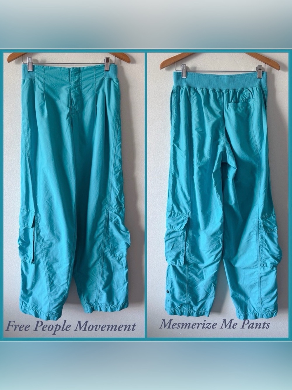 Free People Movement Mesmerize Me Solid Pants Size Small in Poolside PreLoved